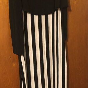 Ashley Stewart Black and White Striped Dress